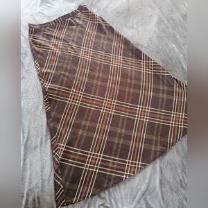 1990s Plaid Maxi Skirt Sz. Med.